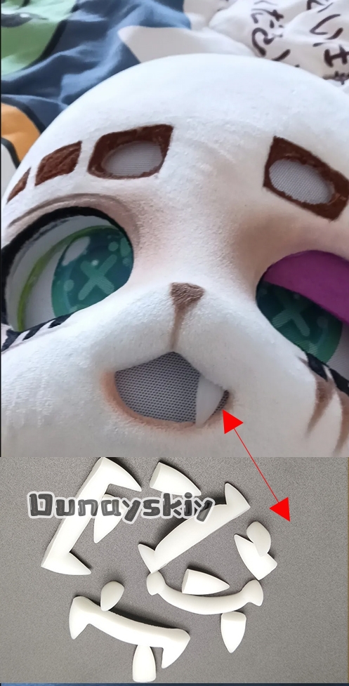 Cosplay Prop 3D Print Settings - Peloso 3D Stampa Kemono Fursuit Denti